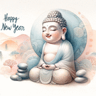 Buddha apaisant pour un Nouvel An 2026